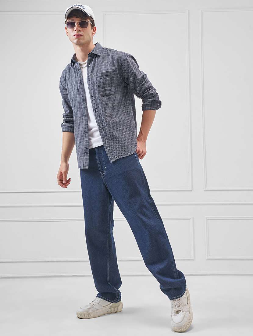 men checkered long sleeve regular fit casual shirt - 22470275 -  Standard Image - 5