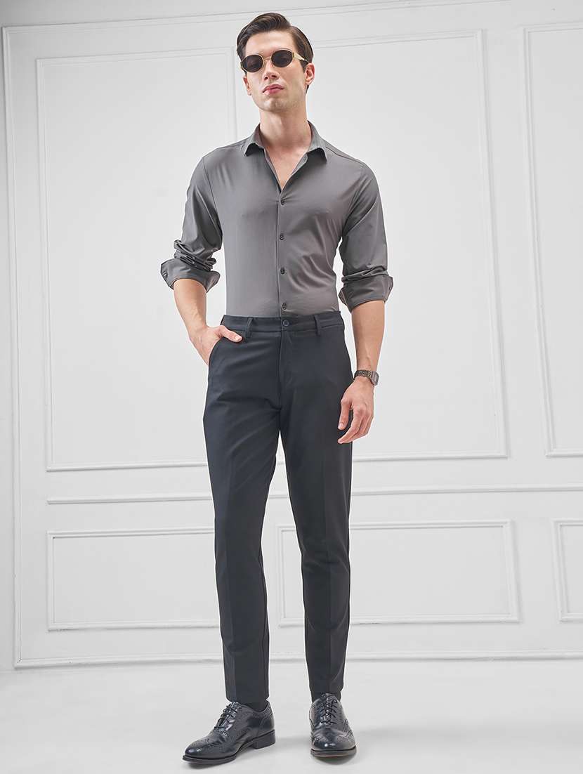 men solid long sleeve regular fit casual shirt - 22470279 -  Standard Image - 5