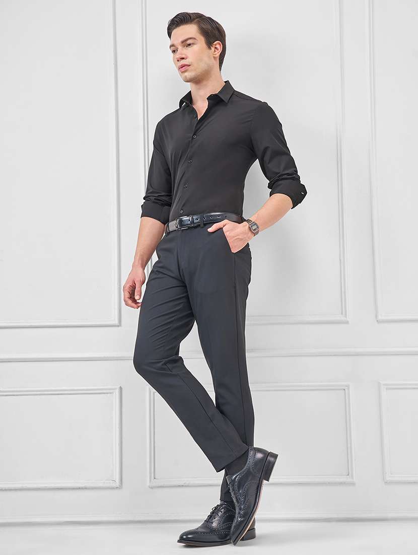 Men Solid Long Sleeve Regular Fit Casual Shirt - 22470280 -  Standard Image - 5