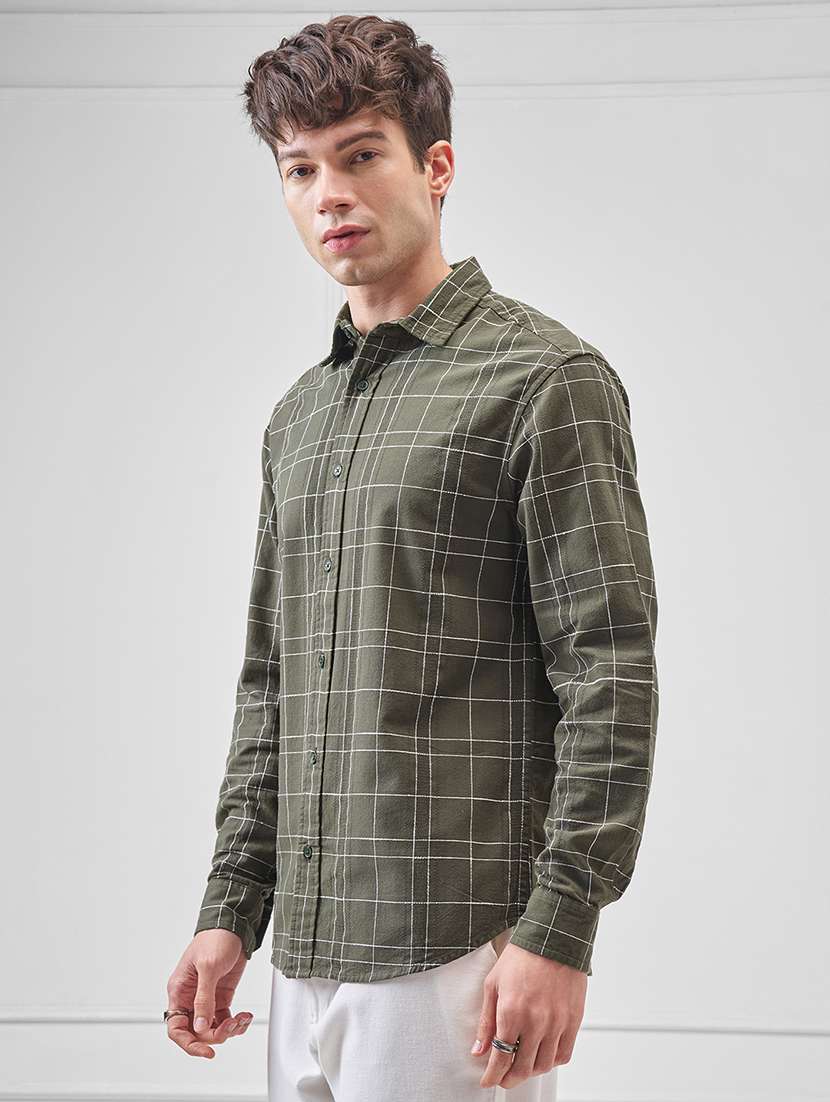 Men Checkered Long Sleeve Regular Fit Casual Shirt - 22470281 -  Standard Image - 3