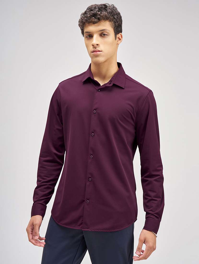 Men Solid Long Sleeve Regular Fit Casual Shirt - 22470358 -  Standard Image - 3