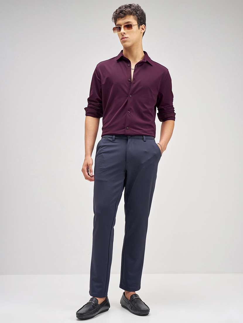 Men Solid Long Sleeve Regular Fit Casual Shirt - 22470358 -  Standard Image - 5