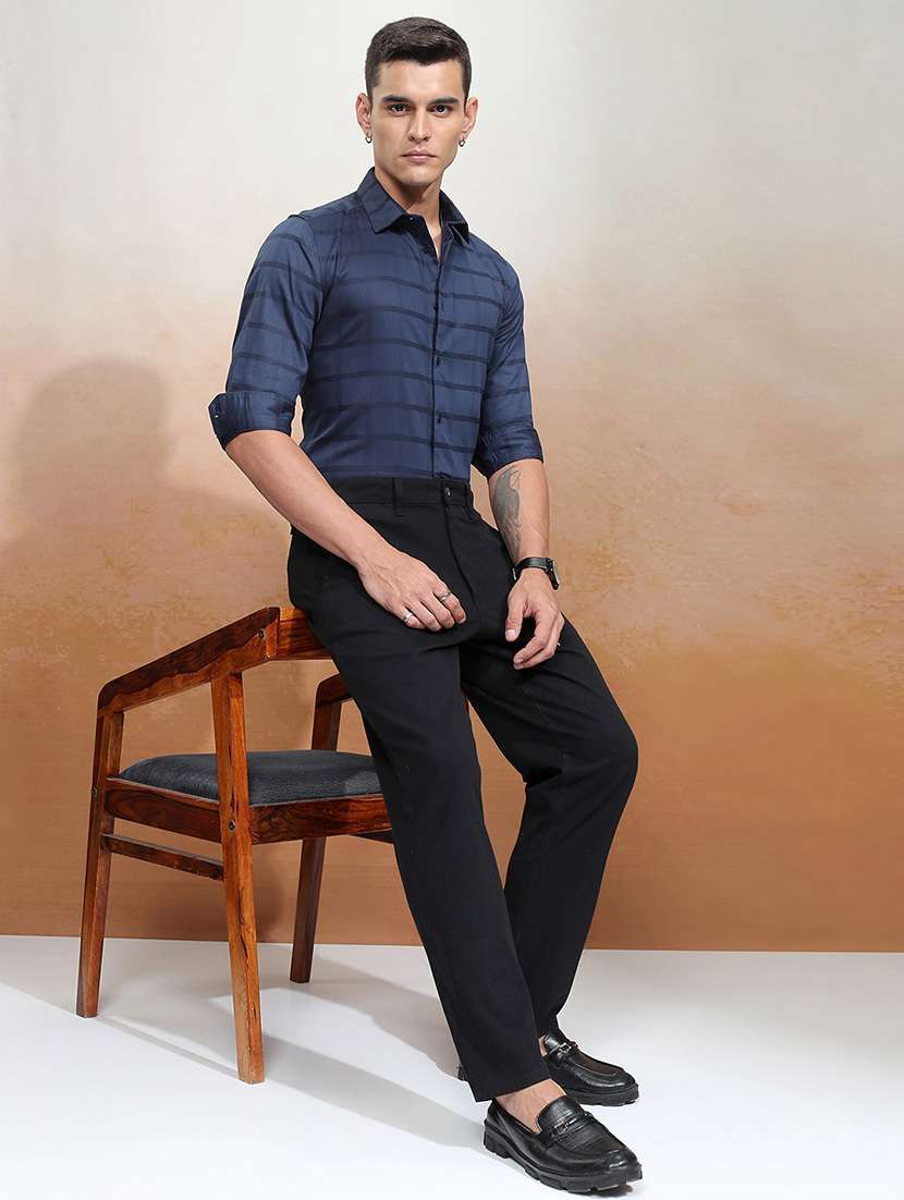 men striped long sleeve regular fit casual shirt - 22470407 -  Standard Image - 5