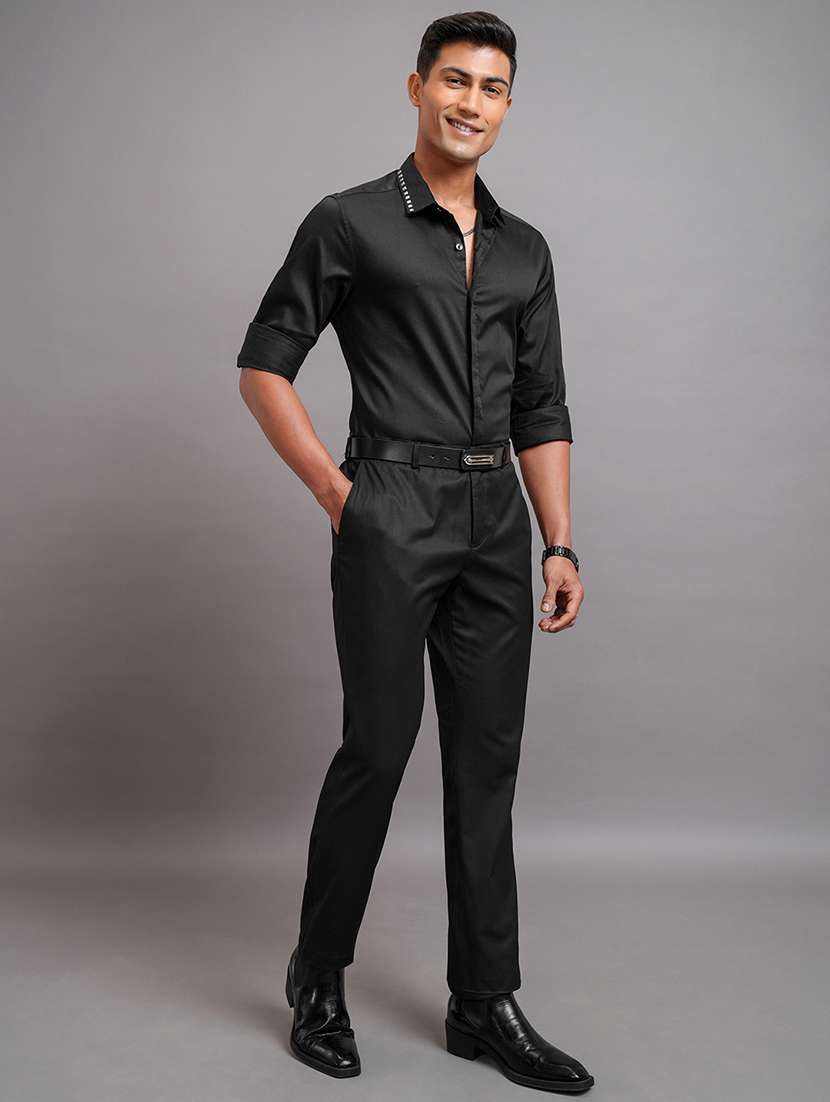 men solid long sleeve regular fit casual shirt - 22470466 -  Standard Image - 5