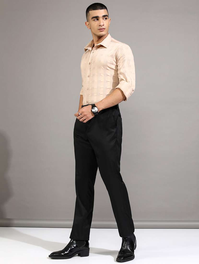 men self design long sleeve regular fit casual shirt - 22470474 -  Standard Image - 5