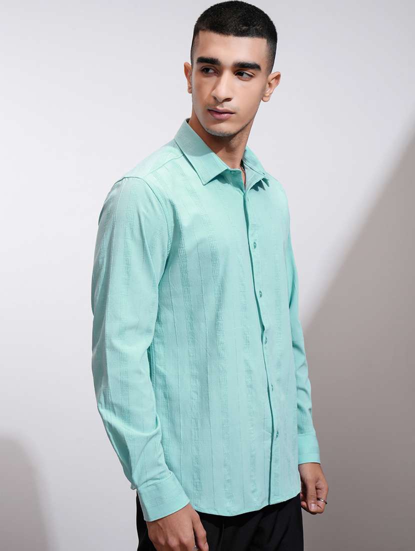 men self design long sleeve regular fit casual shirt - 22470484 -  Standard Image - 3