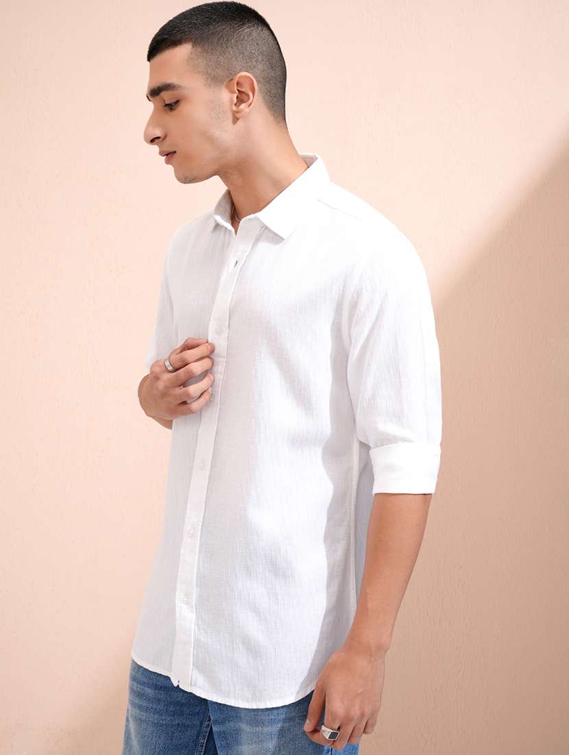 men self design long sleeve regular fit casual shirt - 22470497 -  Standard Image - 3