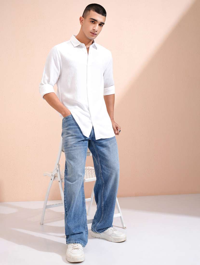 men self design long sleeve regular fit casual shirt - 22470497 -  Standard Image - 5