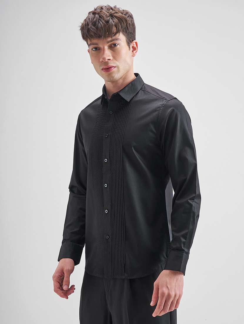 men solid long sleeve regular fit casual shirt - 22470544 -  Standard Image - 3