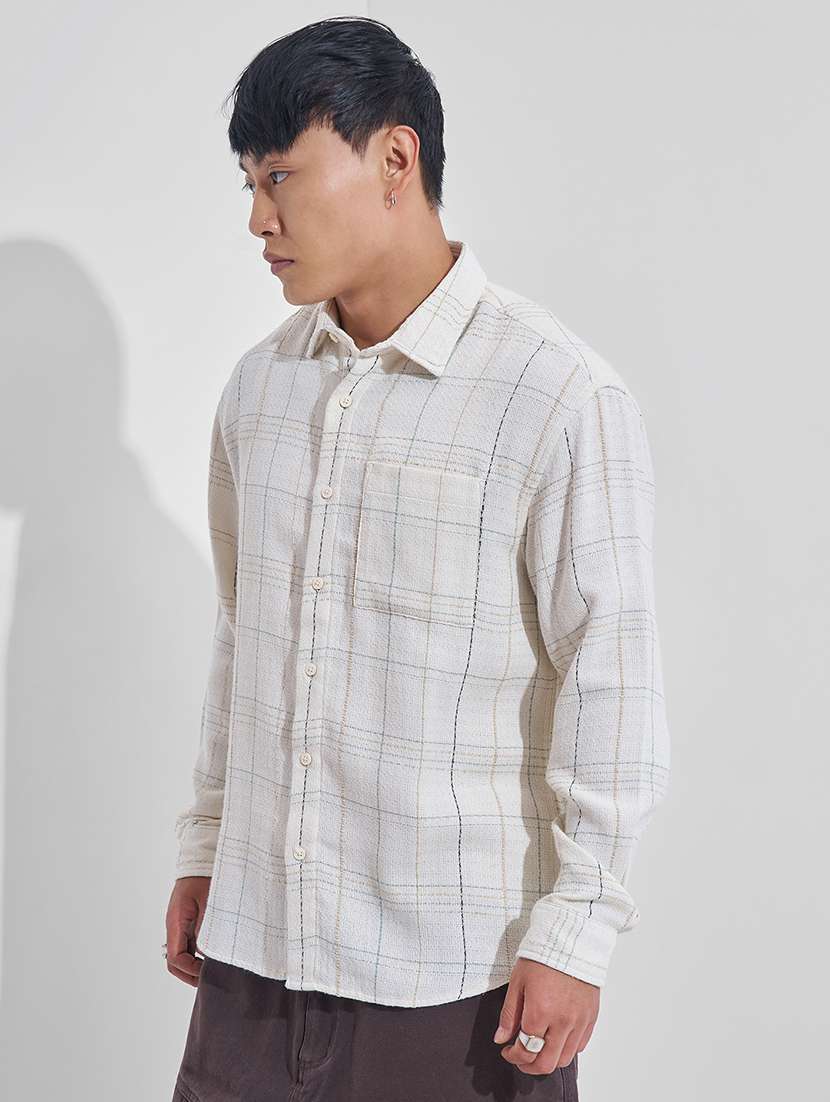 men checkered long sleeve regular fit casual shirt - 22470546 -  Standard Image - 3