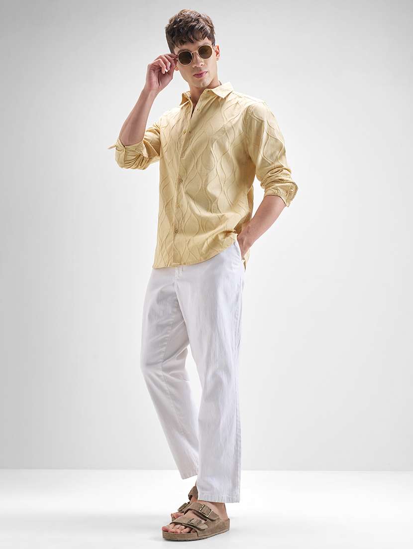 men self design long sleeve regular fit casual shirt - 22470570 -  Standard Image - 5
