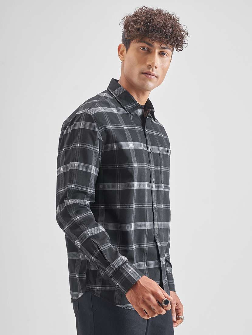 Men Checkered Long Sleeve Regular Fit Casual Shirt - 22470578 -  Standard Image - 3