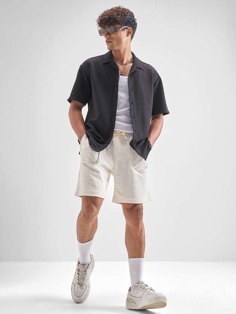 men self design short sleeve regular fit casual shirt - 22470581 -  Standard Image - 5