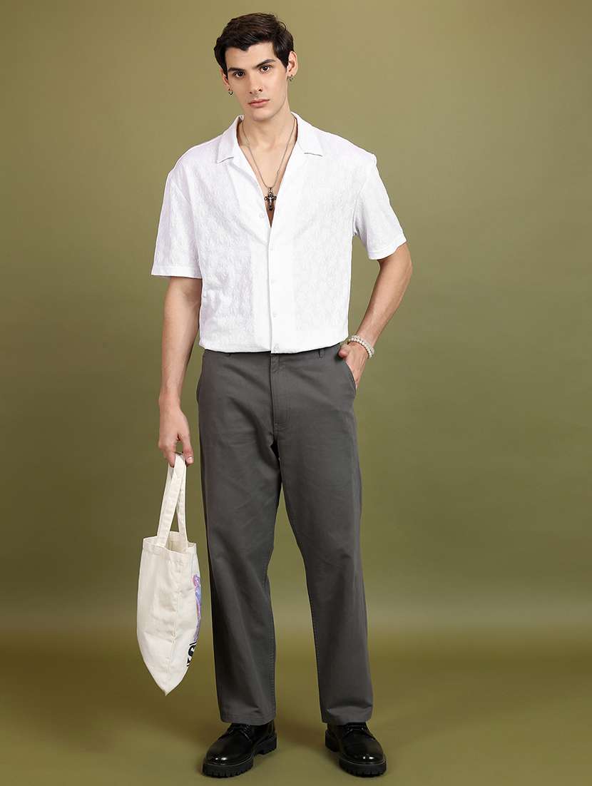 men self design short sleeve regular fit casual shirt - 22470584 -  Standard Image - 5