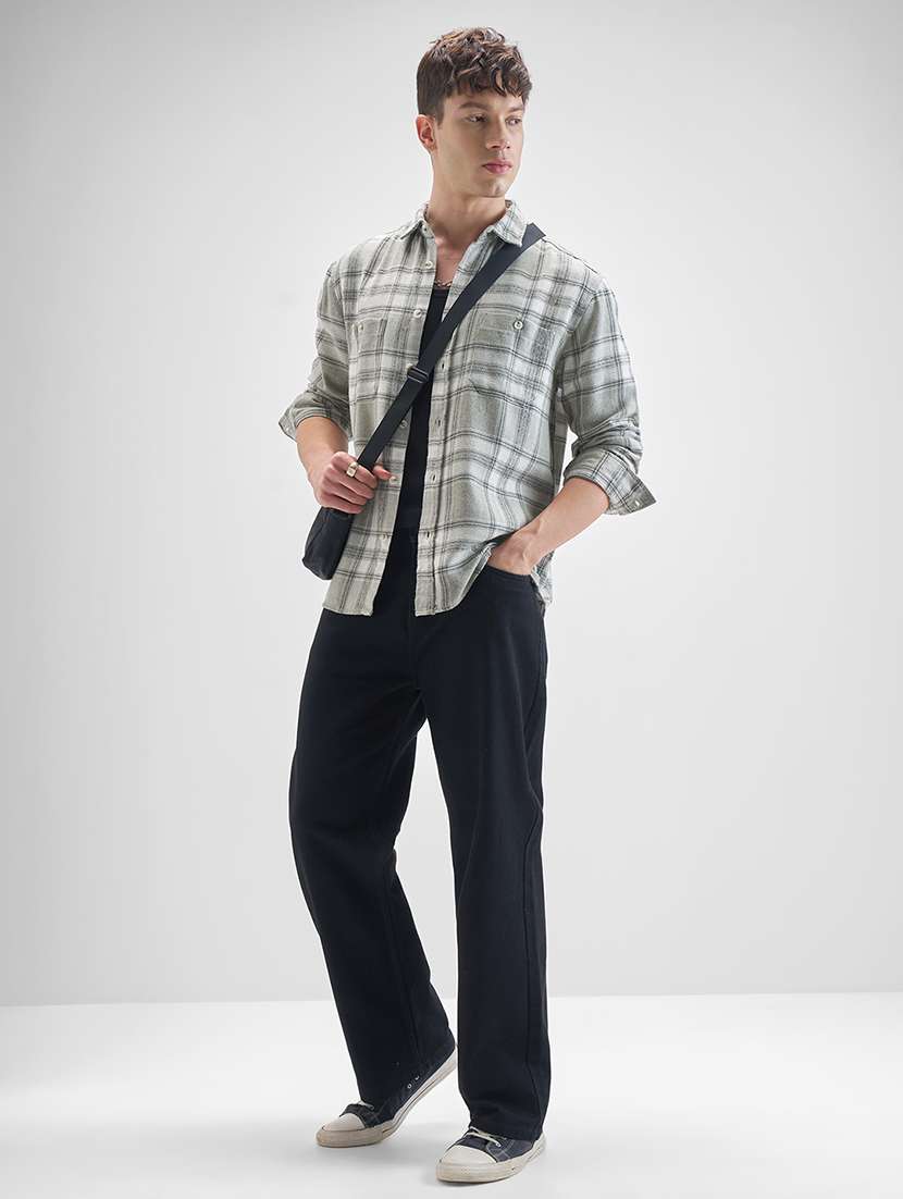 men checkered long sleeve regular fit casual shirt - 22470587 -  Standard Image - 5