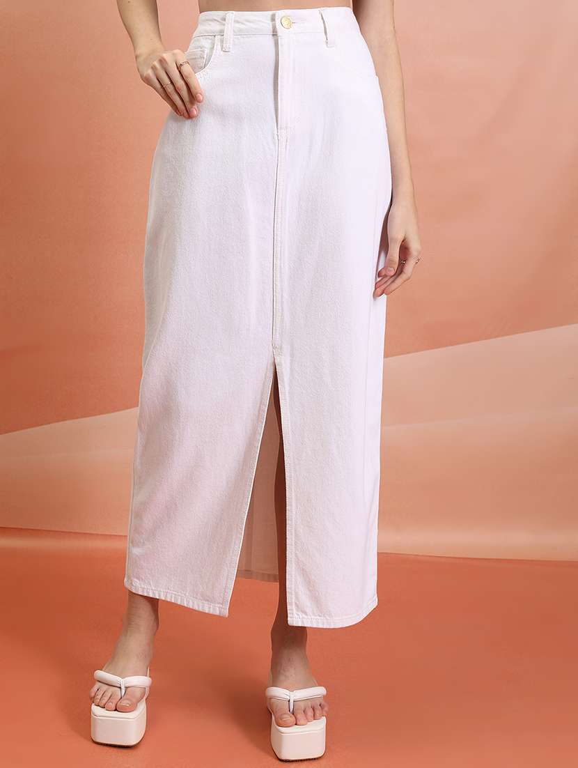 women white cotton a-line skirt