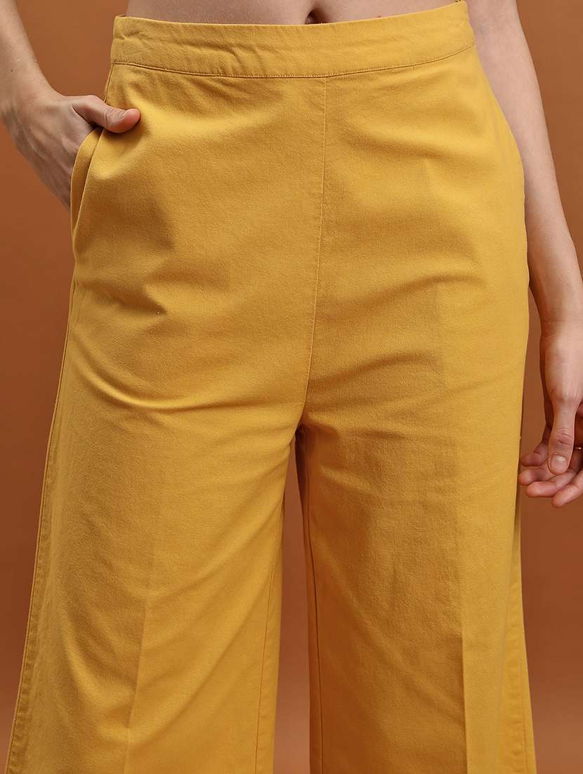 women yellow cotton top and trouser set co-ord - 22470651 -  Standard Image - 5