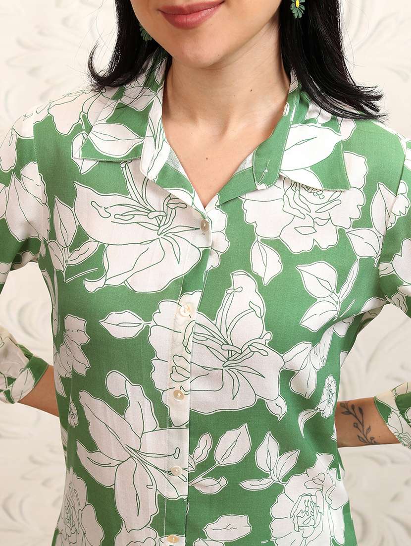women floral cotton top and trouser set - 22470691 -  Standard Image - 5