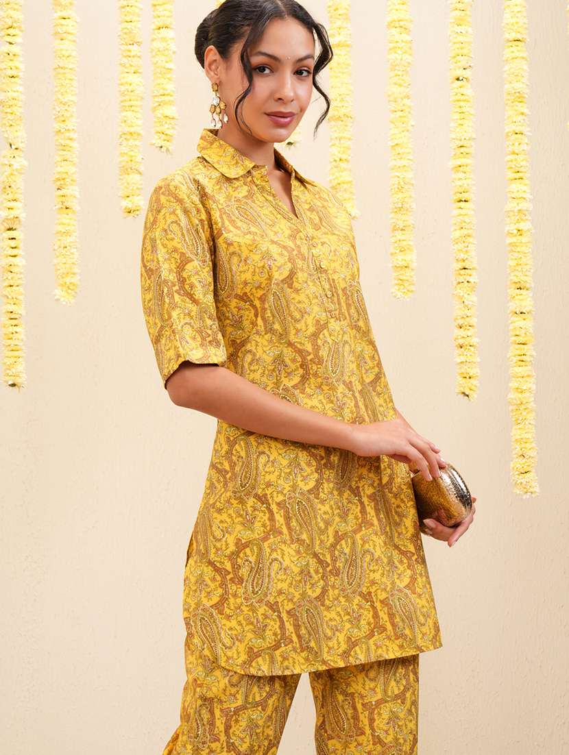 women printed polyester top and trouser set - 22470695 -  Standard Image - 5