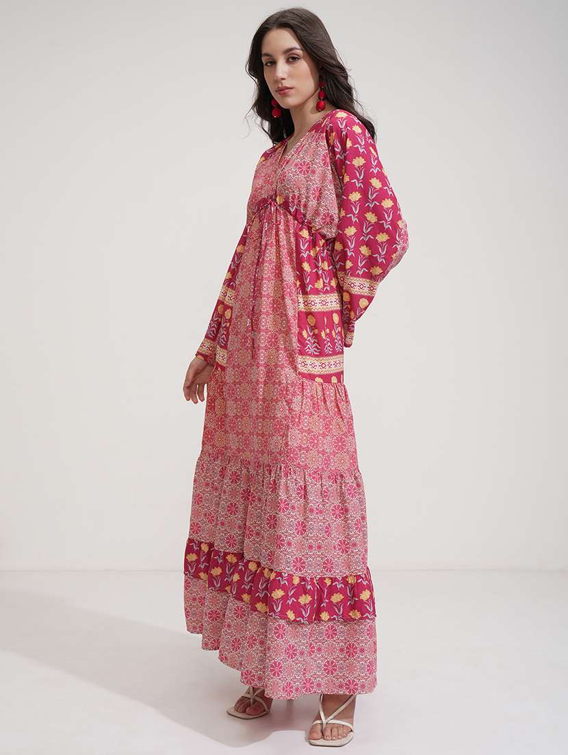 women pink polyester a-line dress - 22470714 -  Standard Image - 5