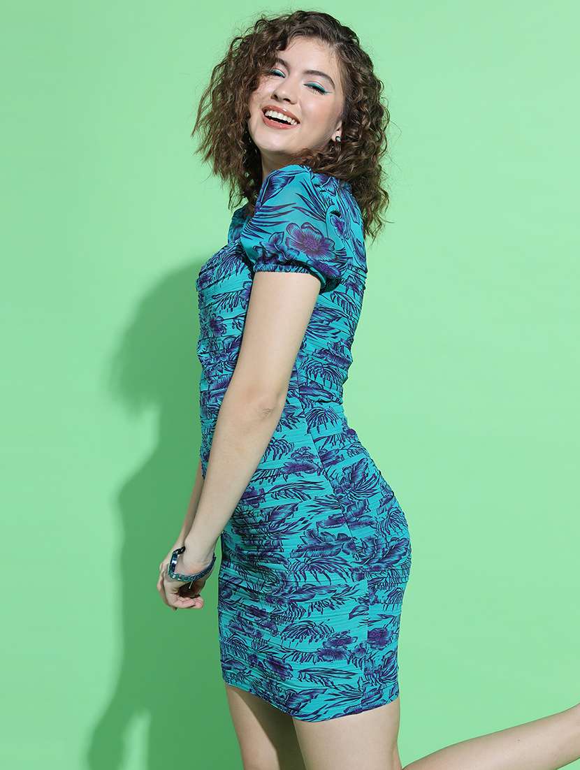 women printed sheath dress with short sleeves - 22470770 -  Standard Image - 3
