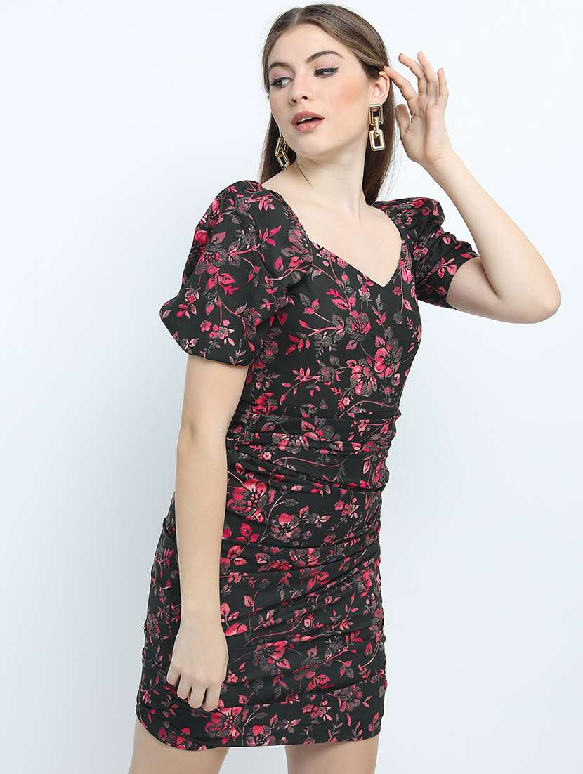 women green polyester a-line dress - 22470776 -  Standard Image - 3