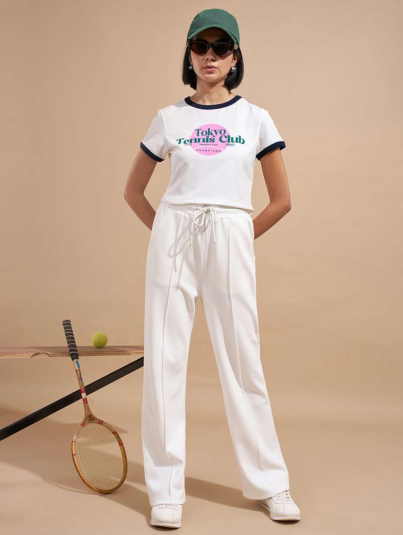 women printed short sleeve crop top - 22470905 -  Standard Image - 5