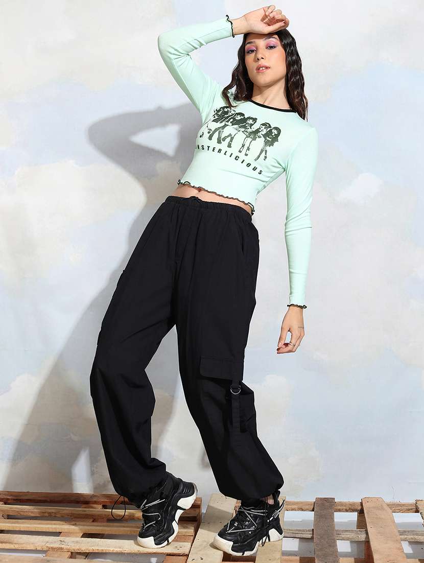 women graphic  green polyester regular top - 22470934 -  Standard Image - 5