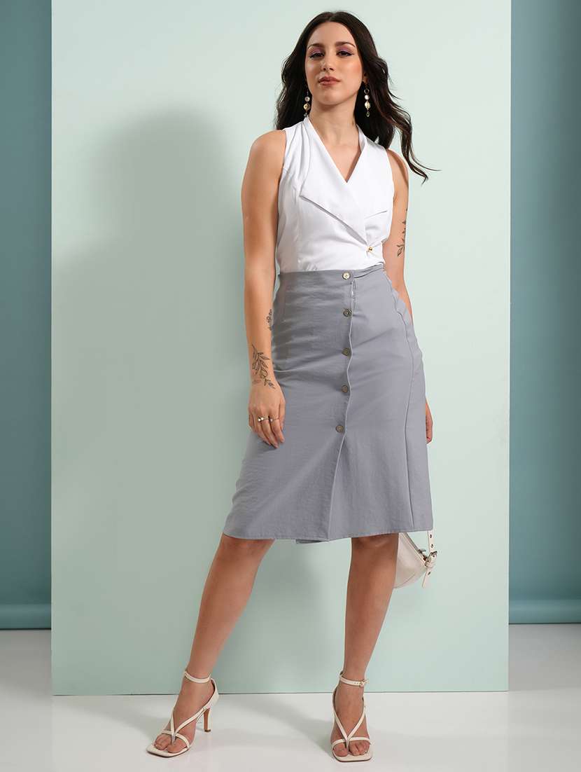 women solid white polyester regular top - 22470948 -  Standard Image - 5