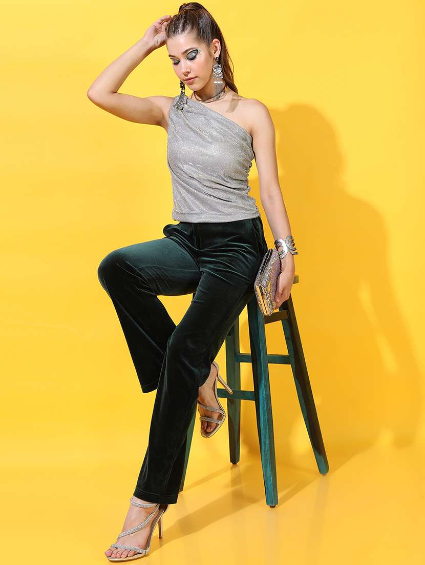 women printed silver polyester regular top - 22471020 -  Standard Image - 5