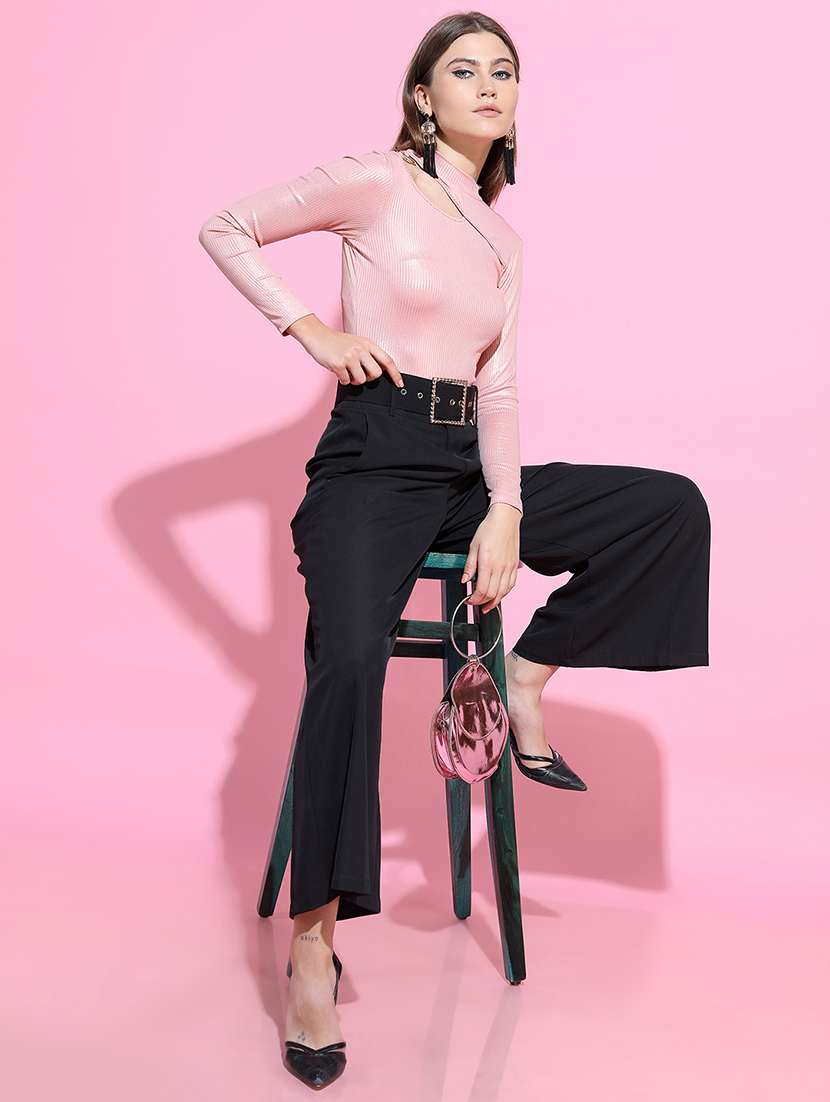 women solid pink polyester regular top - 22471034 -  Standard Image - 5