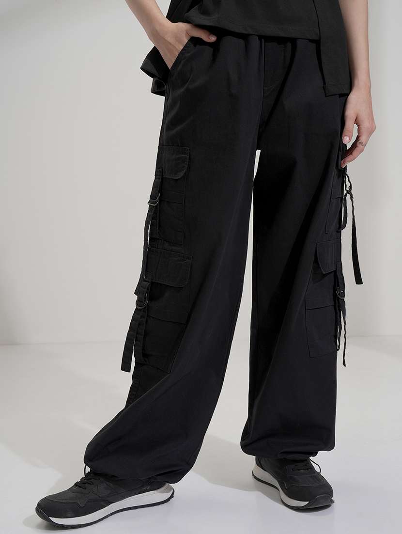 women black cotton chinos trouser