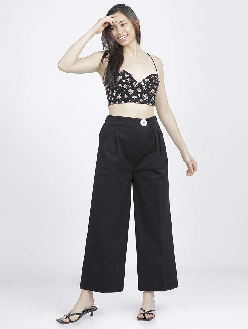 women black cotton chinos trouser - 22471182 -  Standard Image - 5