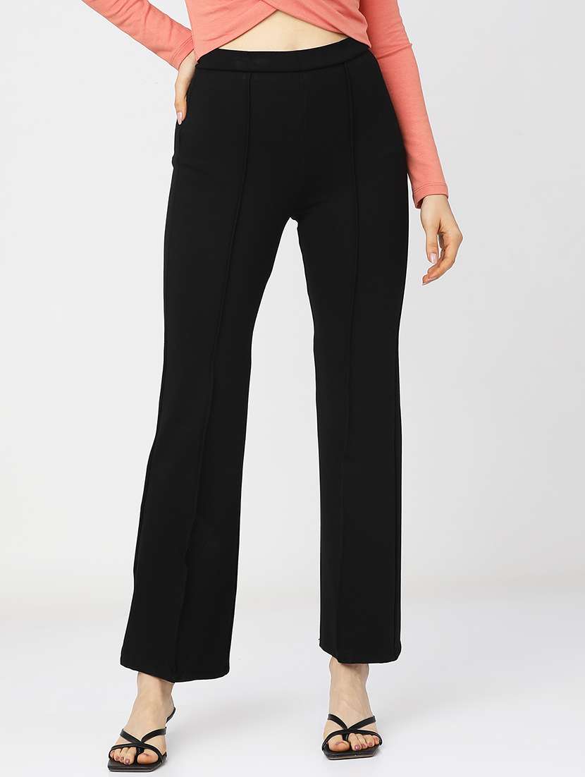 women black viscose chinos trouser