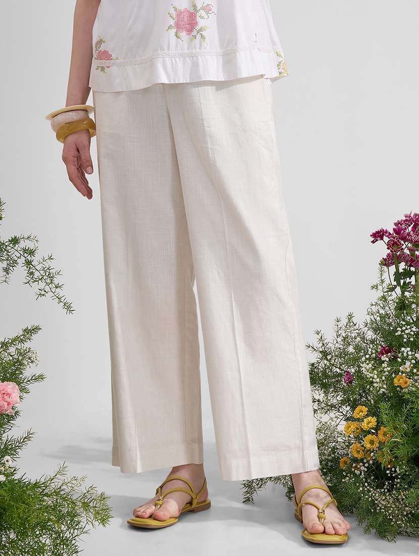 women white cotton chinos trouser