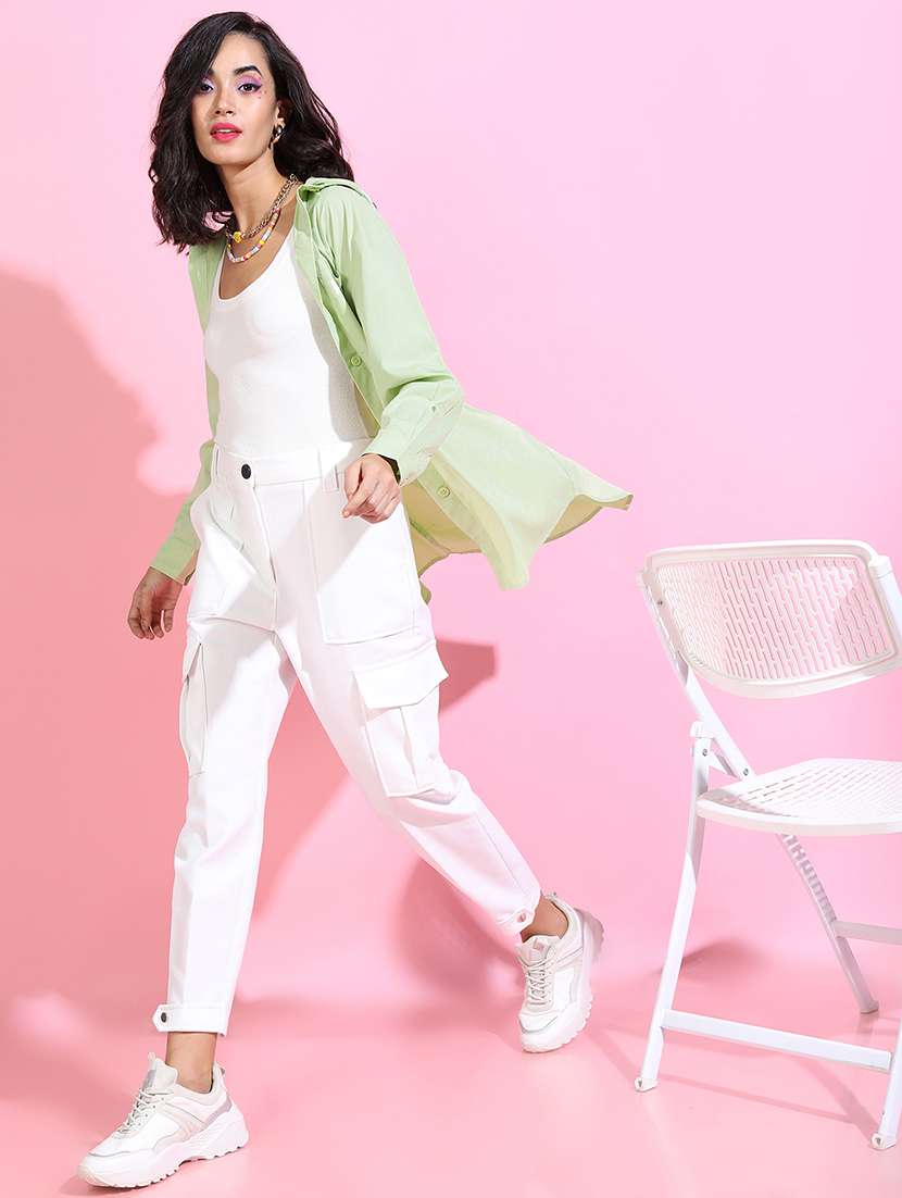 women printed green cotton regular shirt - 22471239 -  Standard Image - 5