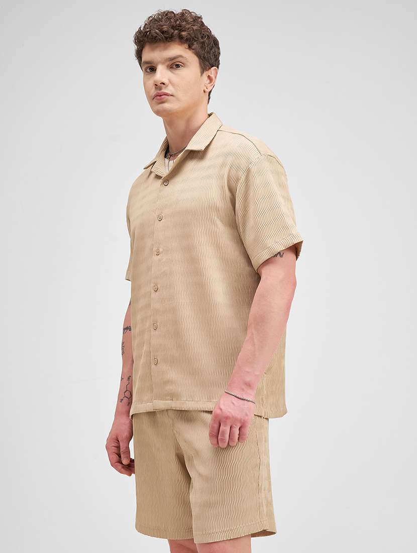 men polyester plain co-ord set - 22471281 -  Standard Image - 3
