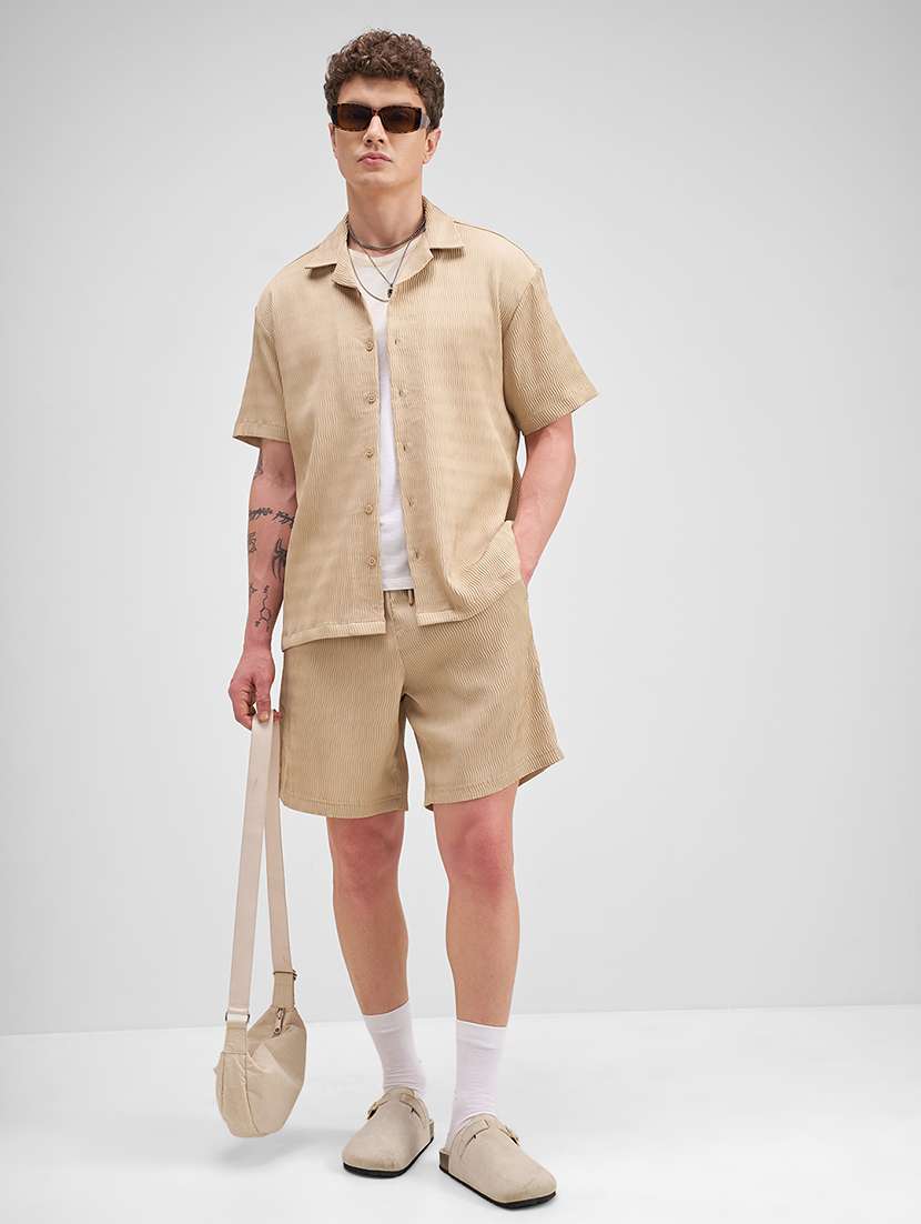 men polyester plain co-ord set - 22471281 -  Standard Image - 5