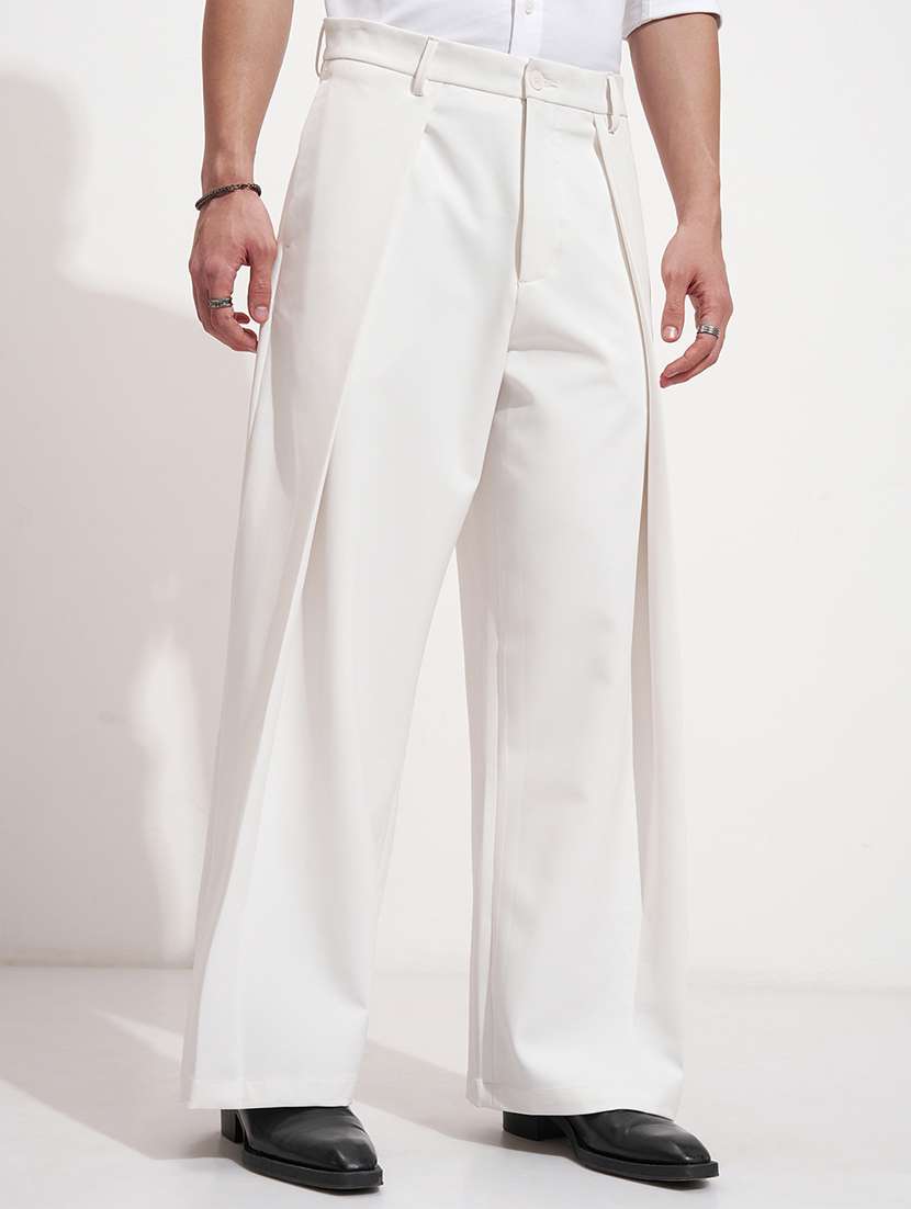 men polyester chinos casual trouser - 22471299 -  Standard Image - 3