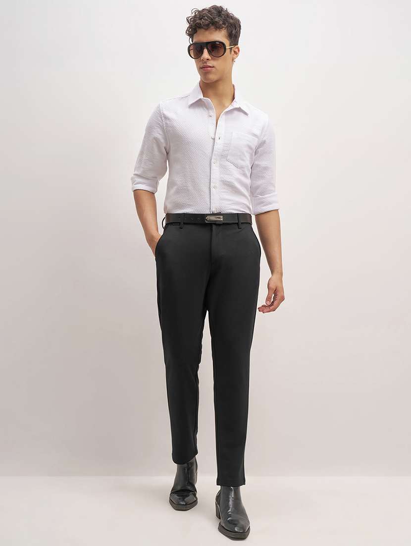 men black nylon chinos casual trouser - 22471304 -  Standard Image - 5