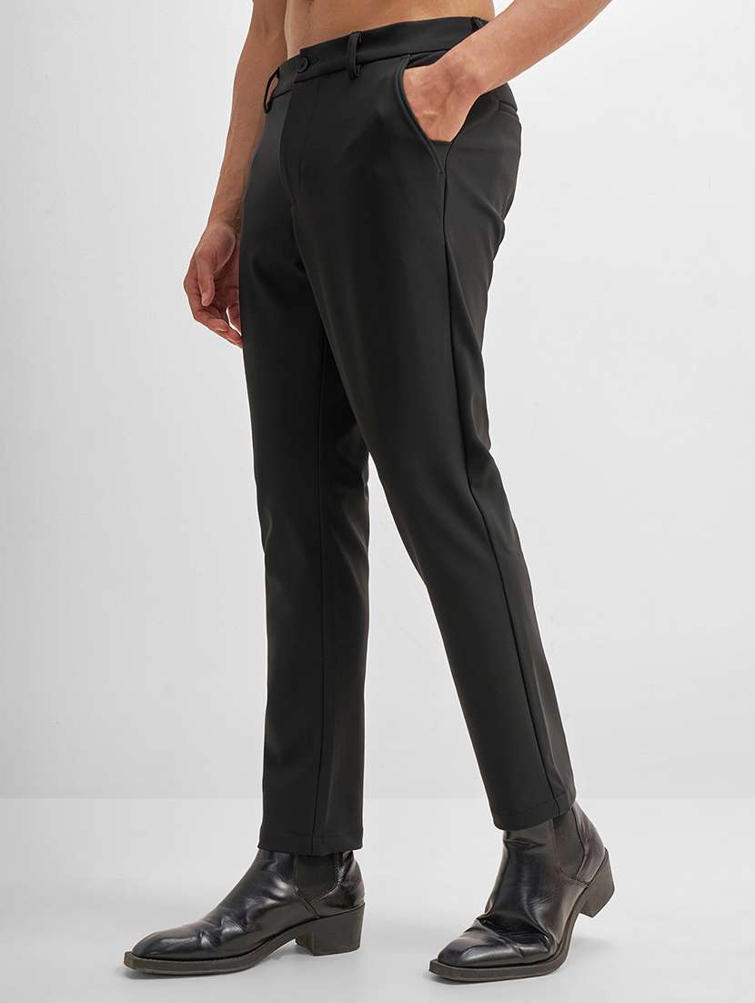 men black nylon chinos casual trouser - 22471312 -  Standard Image - 3