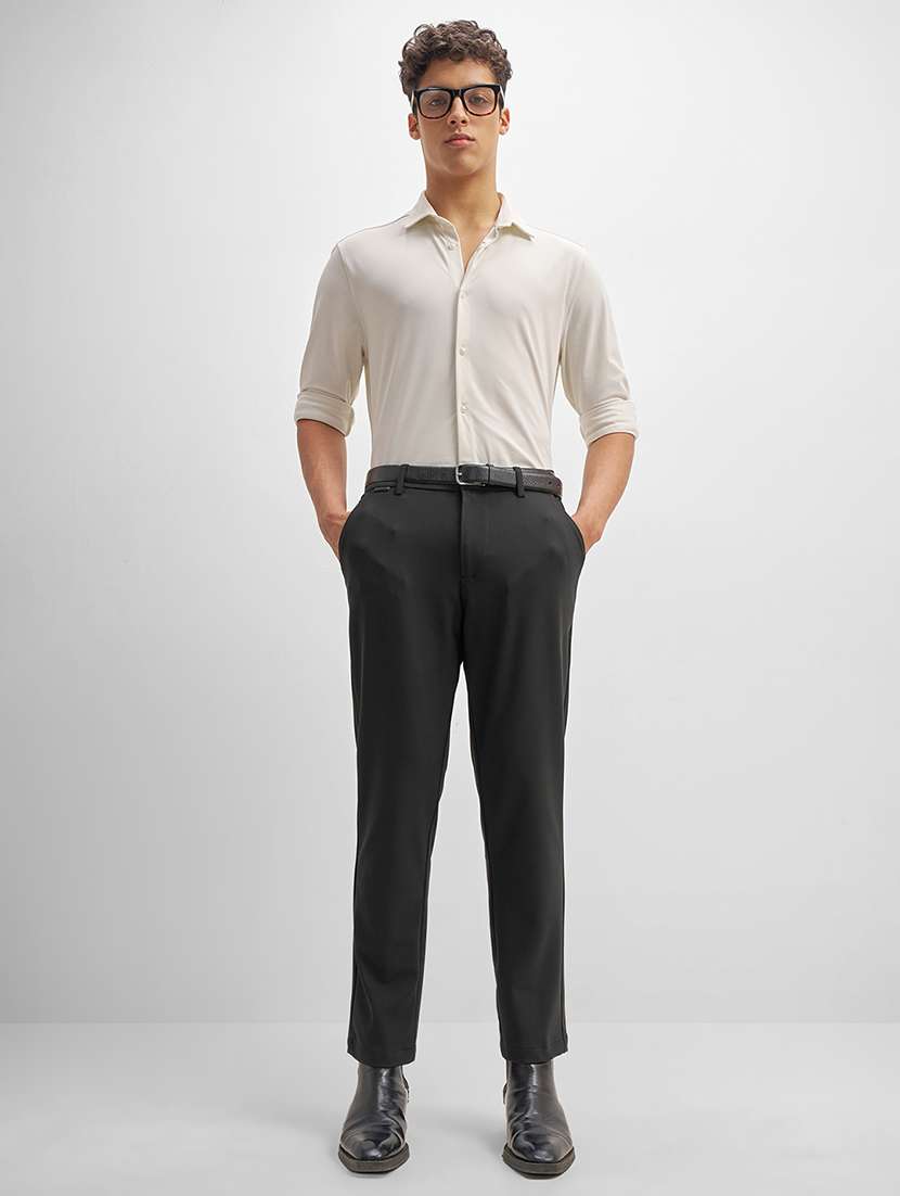 men black nylon chinos casual trouser - 22471312 -  Standard Image - 5