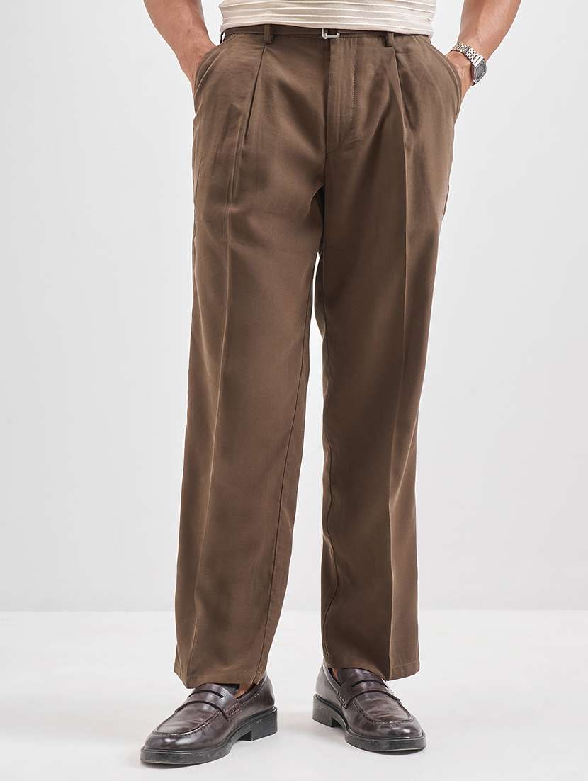 men viscose chinos casual trouser