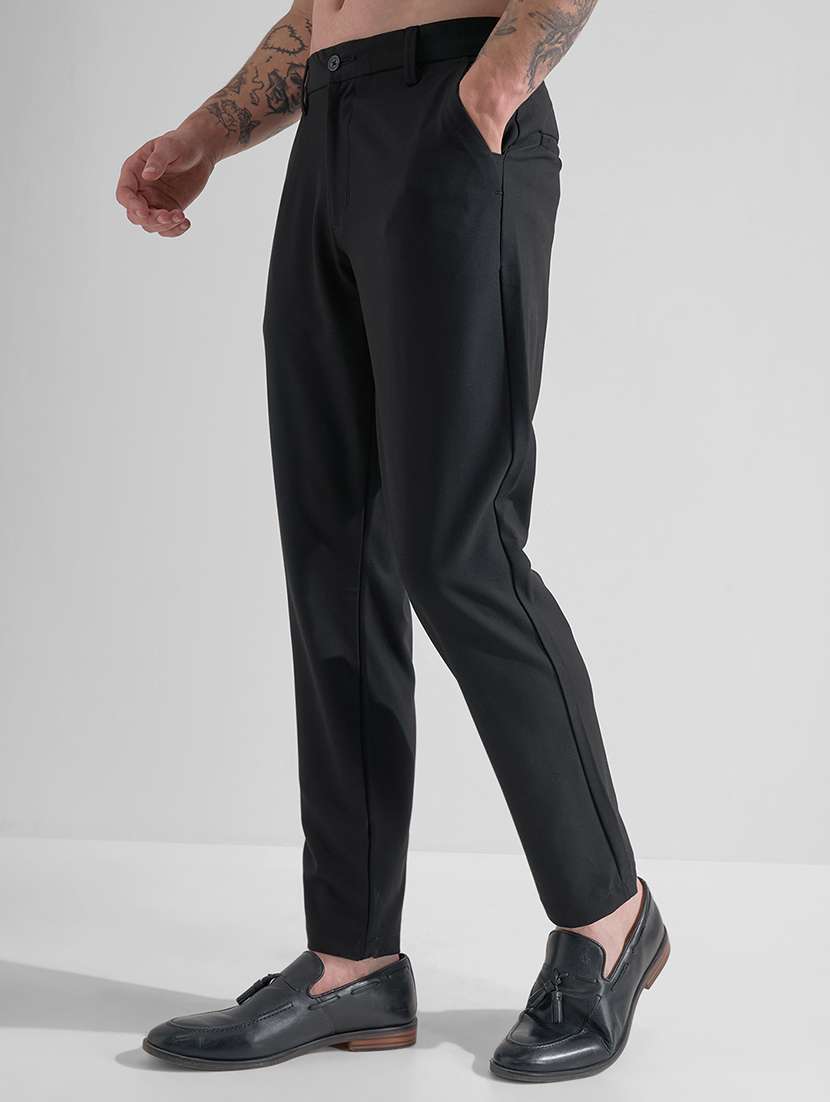 men polyester chinos casual trouser - 22471324 -  Standard Image - 3