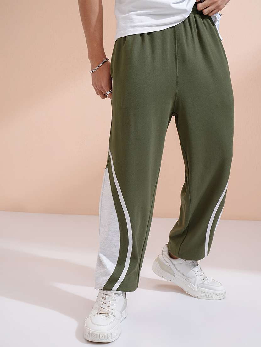 men olive cotton chinos casual trouser