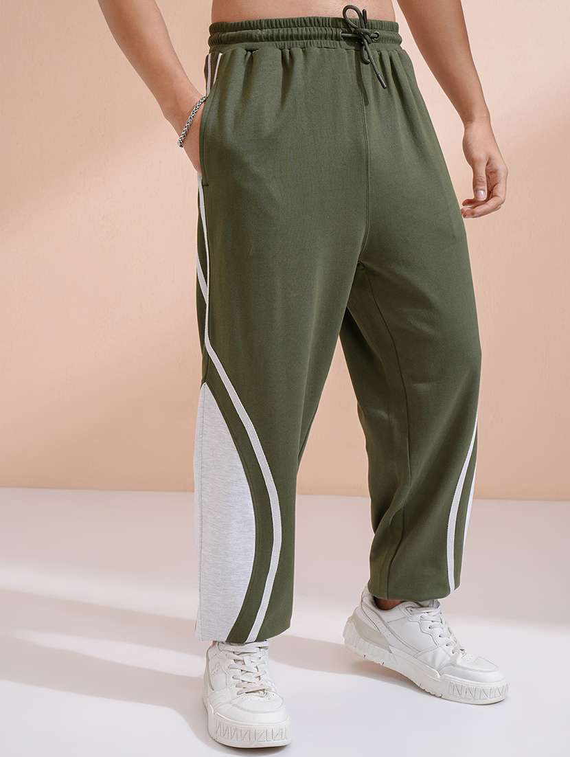 men olive cotton chinos casual trouser - 22471340 -  Standard Image - 3