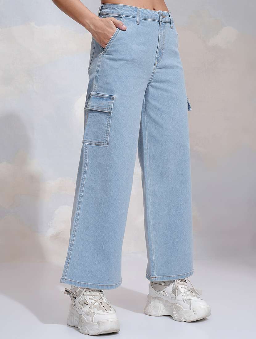 women blue cotton jean - 22471368 -  Standard Image - 3