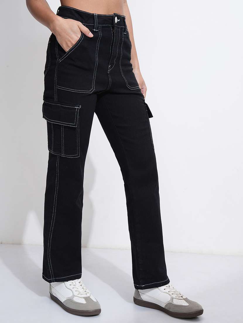 women black cotton jean - 22471370 -  Standard Image - 3