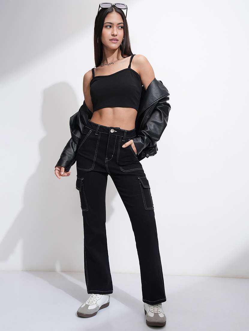 women black cotton jean - 22471370 -  Standard Image - 5