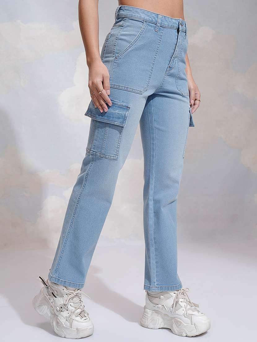 women blue cotton jean - 22471371 -  Standard Image - 3